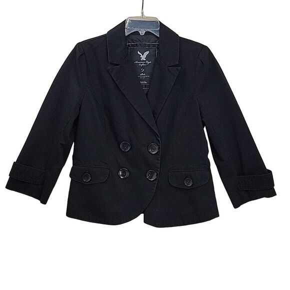 American Eagle Black Blazer, Large, Tailored Fit - Picture 2 of 10